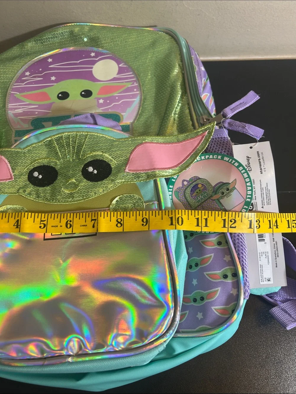 Disney Star Wars Mandalorian Baby Yoda Backpack With Lunch Bag Green BRAND NEW